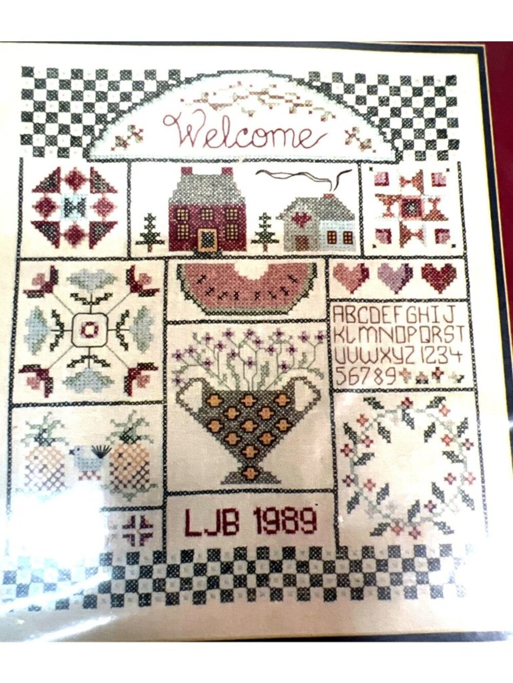 Needles N Hoops Counted Cross-Stitch Kit Welcome Sampler No. 538